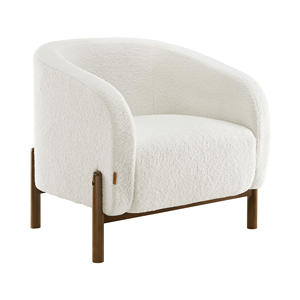 Fauteuils tonneaux <span class=keywords><strong>VASAGLE</strong></span>, fauteuil d'appoint en fourrure, fauteuil rembourré en peluche, canapé une place avec rembourrage doux - Product Image 5