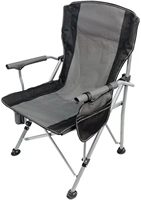 Hangrui Moderne Portable Pliant En Métal Directeur Chaise Doux Confortable Porte-Gobelet Magazine Sac Durable pour Camping En Plein Air À Manger