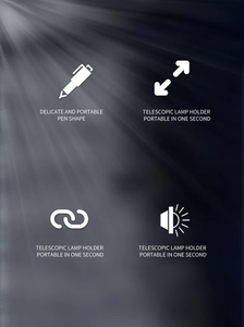 <span class=keywords><strong>Linterna</strong></span> Tipo Lápiz con Zoom, Alto Lumen 500lm, Portátil, Tipo Médico, Tipo-C, Aluminio, Multifuncional, Mini <span class=keywords><strong>Linterna</strong></span> Tipo Bolígrafo, IP44 - Product Image 3