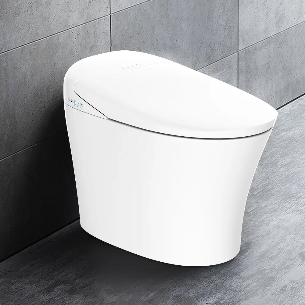 Elektrikli akıllı bide tuvalet ile bide sıcak su yıkama otomatik sifonlu tuvalet otomatik kuru