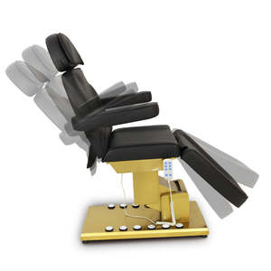 3 motores de acero inoxidable dorado de alta calidad con control de pie camilla de belleza eléctrica tatuaje de lujo para salón - Product Image 4