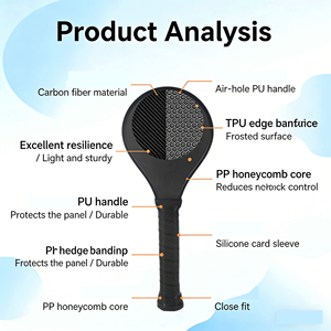 <span class=keywords><strong>Raquette</strong></span> de pickleball Sweet Spot Training, 16 mm, carbone T700, <span class=keywords><strong>raquette</strong></span> d'entraînement, tête de <span class=keywords><strong>raquette</strong></span> <span class=keywords><strong>mini</strong></span>, manche extra long, entraînement de frappe - Product Image 2