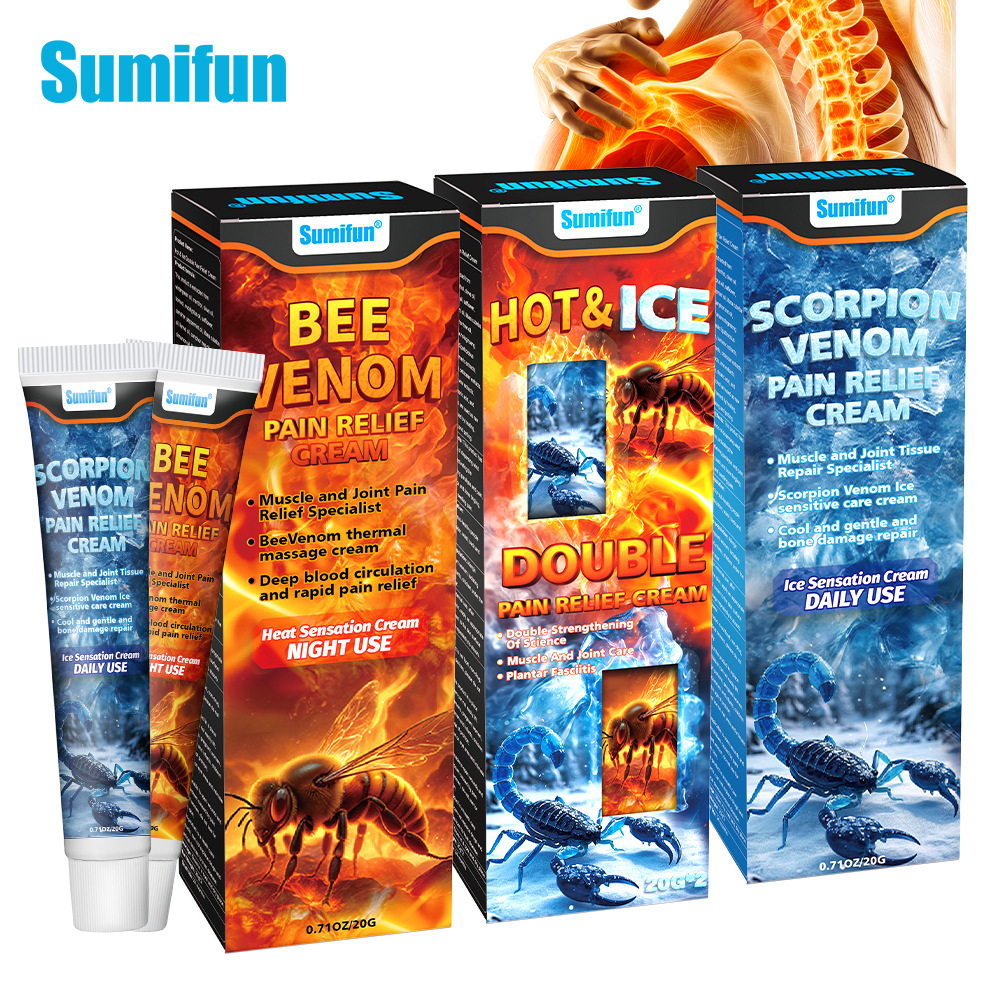 Hot Sale Sumifun Scorpion & Bee Venom Cream - Ice-Fire Dual Sensation for Body Comfort & Soothing Care, Herbal Complex Formula