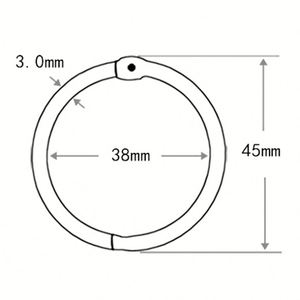 Yiwang แหวนหัวเข็มขัดใบหลวมสีโรสโกลด์1.5นิ้วสำหรับโน้ตบุ๊ค - Product Image 3