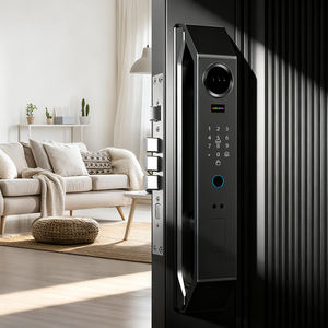 Serrure de porte intelligente à reconnaissance faciale en gros, sans clé, avec carte à puce, carte mémoire et clé de secours pour portes en aluminium - Product Image 6