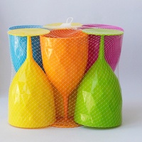 6 gobelets en plastique colorés, verres à champagne et à vin en plastique pour fêtes, mariages, dîners, durables et réutilisables