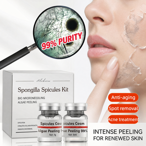 Kit de spicules de Spongilla 99% pur, <span class=keywords><strong>bio</strong></span>, algues, peeling, exfoliation, collagène stimulant, anti-rides, renouvellement de la peau - Product Image 1