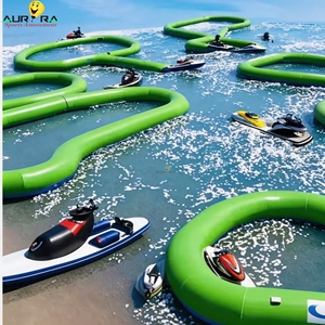 Piste de course aquatique gonflable haut de gamme pour karting – Installation flottante sécurisée pour adultes et enfants – Idéal pour les centres de villégiature - Product Image 1