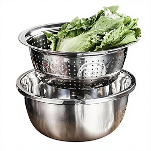 Tazón Multifuncional de Acero Inoxidable para Cocinar, Lavar y Servir, Apto para Estufas de Inducción, Gas y Eléctricas, Recipiente de Cocina - Product Image 4