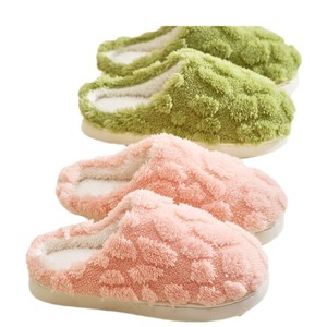 Pantuflas de Felpa para Mujer, Color Sólido, Cálidas para el Hogar, Antideslizantes, de Algodón Suave, para Interiores, Rosa, Gris, Café, Color Aleatorio M23303 - Product Image 5