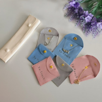 Pochettes à bijoux rectangulaires portables en microfibre avec rabat personnalisable pour boucles d'oreilles, bracelets et colliers – Taille sur mesure