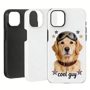 Coque de téléphone vierge en TPU double couche pour sublimation 3D, impression par <span class=keywords><strong>transfert</strong></span> thermique, design antichoc double, étui pour mobile - Product Image 1