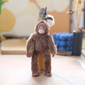 Simpatica <span class=keywords><strong>scimmietta</strong></span> ciondolo scimmia peluche giocattolo Gorilla <span class=keywords><strong>borsa</strong></span> di peluche giocattoli farciti portachiavi bambola cuscino peluche per bambini <span class=keywords><strong>borsa</strong></span> regalo - Product Image 6