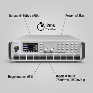 Alimentation programmable bidirectionnelle LoiTest PBS 2800-75L 18kW 800V 75A 3U haute densité |   Rendement sur l'investissement (ROI) de la récupération d'énergie renouvelable - Product Image 6