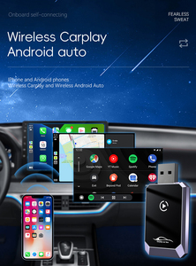 Adaptador Inalámbrico 2 en 1 para Auto con Android Auto y Carplay, Universal, Plug-n-play, Wifi 6, Dongle USB para Radio de Auto - Product Image 3