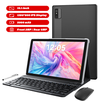 Tablet Android 16 de 10.1 Pulgadas, CPU Octa Core, 4+128GB Expandible, WiFi, BT 5.0, Ideal para Viajes y Entretenimiento Familiar