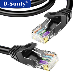 Cable Ethernet Cat 6 blindado STP/FTP, Cat6a 26awg, 5 pies, 10 pies, 30 pies, cables de red Cat6, cobre desnudo redondo, cable de comunicación 8P8C - Product Image 5