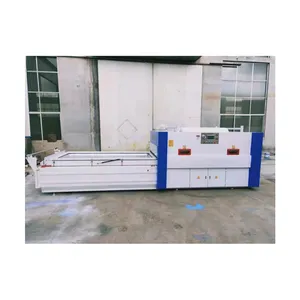 Good price woodworking door vacuum membrane press machine wood MDF laminating film automatic machine with exchange tables