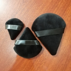 Lot de 3 houppettes triangulaires en velours, mini et grandes, super douces, pour le maquillage du visage et la poudre libre - Product Image 2
