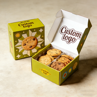 Boîte d'expédition de luxe recyclable avec gaufrage et pelliculage mat, design personnalisé, pour assortiment de brownies et biscuits