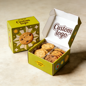 Boîte de biscuits Brookie, conception personnalisée, emballage de dessert hybride, combinaison de brownie et de biscuits, boîte cadeau de luxe - Product Image 1