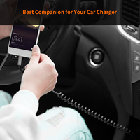 Câble Micro USB rétractable CableCreation, cordon de charge tressé en TPE, doré pour Android, Kindle, manette PS4