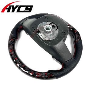 Volante Deportivo de Fibra de Carbono Forjado Rojo con LED e Indicador de RPM para <span class=keywords><strong>Cadillac</strong></span> CTS, CTSV, CTS-<span class=keywords><strong>V</strong></span>, CT4, CT5, ATS, ATSV, con Función de Calefacción - Product Image 6