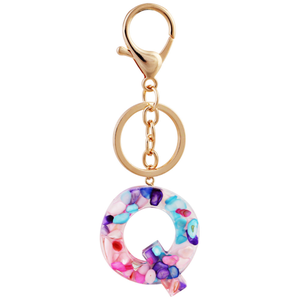 26 letra inglesa alfabeto <span class=keywords><strong>llavero</strong></span> de <span class=keywords><strong>resina</strong></span>, personalizado Laser plástico Glitter acrílico <span class=keywords><strong>llavero</strong></span> para bolso charm colgante <span class=keywords><strong>llavero</strong></span> - Product Image 2