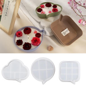 Timesrui bricolage cristal compte-gouttes bougie tasse stockage bol moule nuage carré rond bougie conteneur Silicone moule - Product Image 2