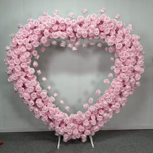 Оптовая продажа: Искусственная арка в форме сердца C-HA008, фон-арка в виде красного сердца для свадебного декора - Product Image 1