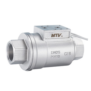 วาล์วมุมนิวเมติก Mingtian Technology รุ่น DN25 PN16 CF8 สำหรับกรดและด่าง - Product Image 1