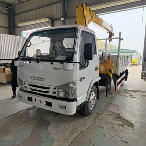 รถบรรทุกติดเครน ISUZU 100P มินิ 3.2 ตัน แบบบูมตรง ขับเคลื่อน 4x2 ระบบไฮดรอลิกแบบยืดหดได้ - Product Image 1
