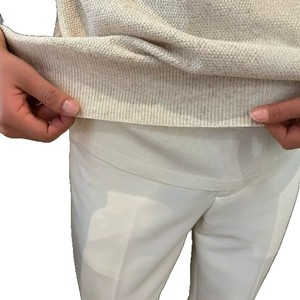 T-shirt en tricot à manches courtes et col en V pour homme, couleur abricot, MLXL2XL, vêtements décontractés pour jeunes - Product Image 5