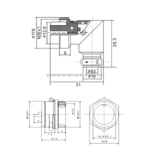 Conector Circular de ángulo recto para aviación, Conector de Panel de cable, macho y hembra de 7 pines GX16,/3/4/5/6/7/8/9/10 pines - Product Image 3