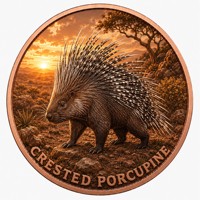 Pièce de monnaie en cuivre pur 999 de 5 oz, puissante, série Animaux de la Savane Africaine, couleur haute définition, édition UV préférée