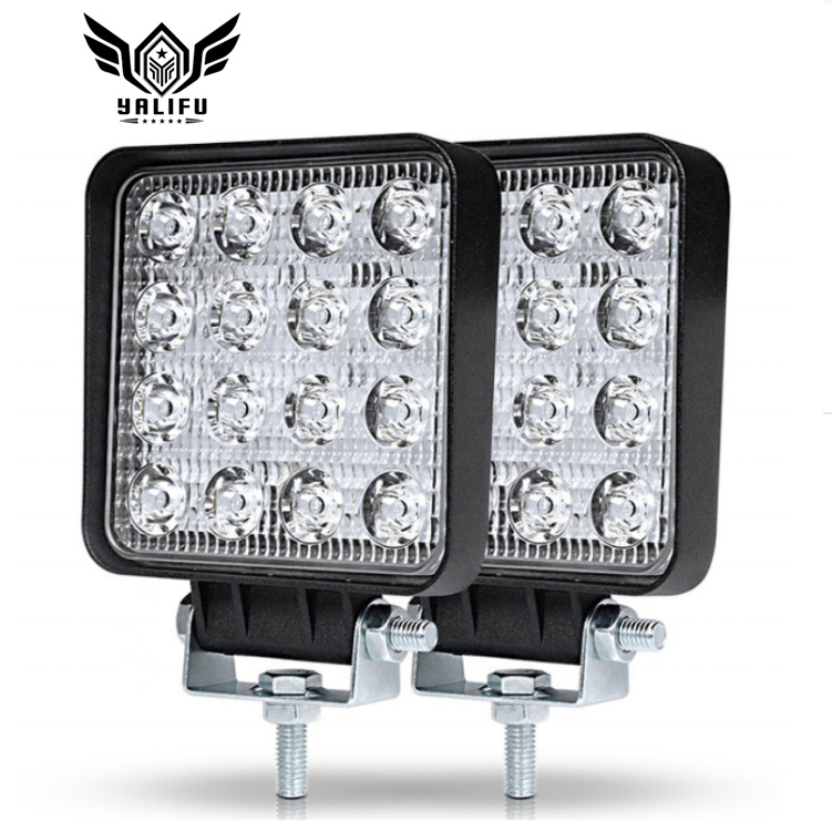 Lumière LED de travail Super brillante, 4 pouces 48W, pour voiture tout terrain, pour camion, tracteur, bateau, remorque, 4x4, 24V 12V, 1 pièce