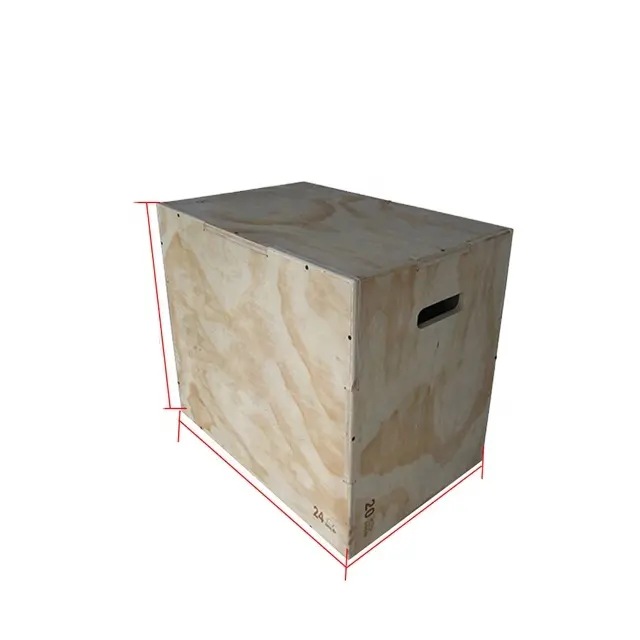 Caixa de madeira para treinamento de pular, fitness, plataforma plyométrica, acessórios