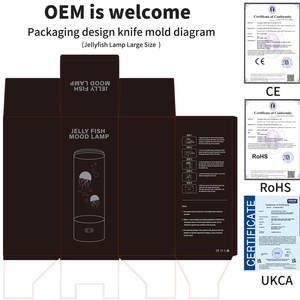 Una variedad de estilos de medusas acuario 16 cambio de estado de ánimo LEDs sensor táctil luz nocturna lámpara de sueño - Product Image 6