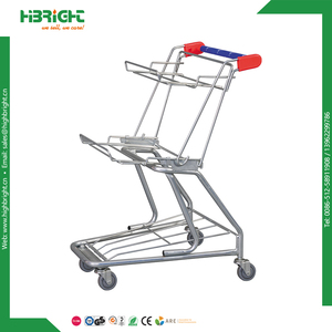 Carrito de Compras de Supermercado de Alta Capacidad, de Malla Plástica, con Logotipo Personalizado, Duradero y Conveniente, Movimiento Suave, Premium, con Ruedas de EVA de 4'' - Product Image 2