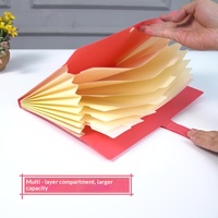 Organizador de Archivos Tipo Acordeón PP A4, Bolsa de Almacenamiento de Documentos, Divisor de Color Sólido, Porta Archivos Específico para Oficina