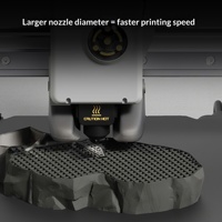 Kepala Cetak Hotend Terintegrasi A1/A1 MINI/A2L dengan Nosel Baja yang Diperkeras, Ekstruder Tidak Dapat Dilepas untuk Printer 3D