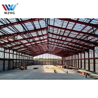 Bâtiment industriel préfabriqué en acier léger avec services de soudage et de découpe pour élevage et stockage d'équipements
