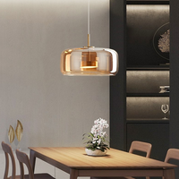Lampe suspendue design en verre de luxe léger pour la salle à manger et le bar, lampe suspendue créative pour la chambre à coucher