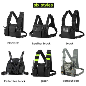 Bolsa de Pecho para Walkie Talkie de Alta Visibilidad, Porta Radio de Nailon, Chaleco para Patrulla de Seguridad, Trabajo al Aire Libre - Product Image 6