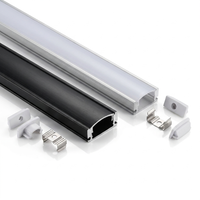 Profilé LED en aluminium avec diffuseur opale, embouts et clips, cadre mince en alliage d'aluminium pour caisson lumineux LED