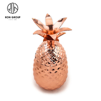 Vente en gros populaire moscou mule mug gobelet bar à boire cuivre pin tasse exquise acier inoxydable tasse ananas avec paille
