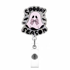 <span class=keywords><strong>C</strong></span> & J YANYE Halloween brillo aleación acrílico Rosa retráctil insignia carrete Doctor Id insignia Clip fácil tirar hebilla alfileres broche - Product Image 2