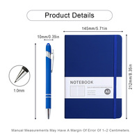 Carnet A5 en similicuir personnalisé avec porte-stylo, ligné épais, fournitures scolaires, cadeau promotionnel d'entreprise, vente en gros
