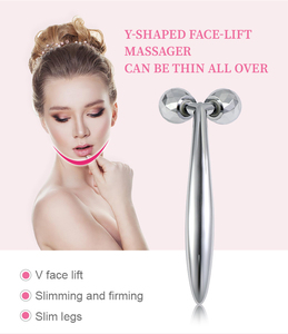 Rouleau de massage facial 3D à découpe diamantée, outil de lifting en alliage de zinc à angle doré de 70 degrés, vente en gros - Product Image 2