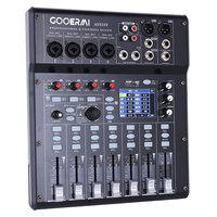 Console de mixage numérique professionnelle 8 canaux MX8208 avec lecteur MP3 BT/USB, alimentation fantôme 48V, égaliseur 6 bandes
